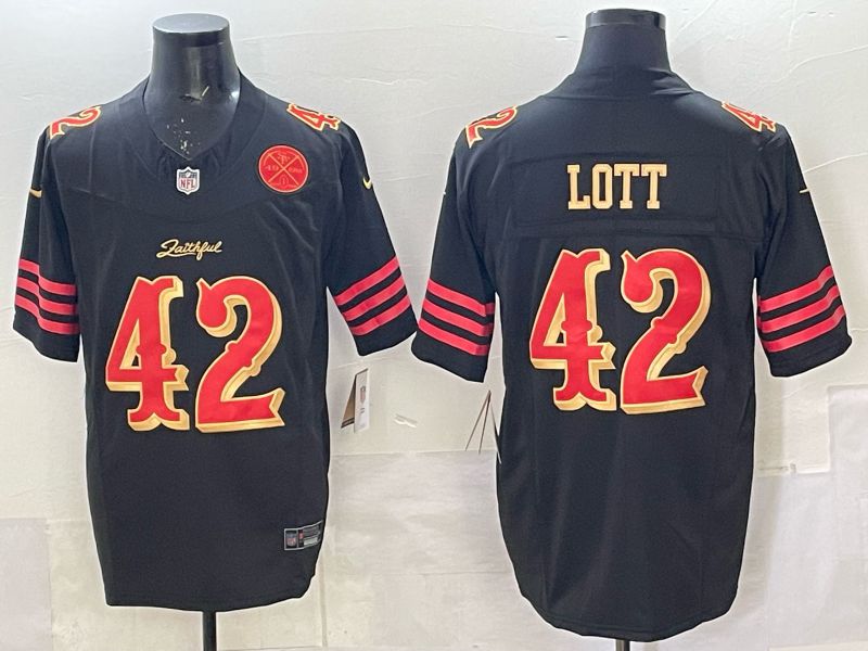 Men 2025 San Francisco 49ers #42 Lott black 5th generation Nike Limited NFL Jersey style 0011->san francisco 49ers->NFL Jersey